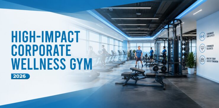 Modern corporate wellness gym