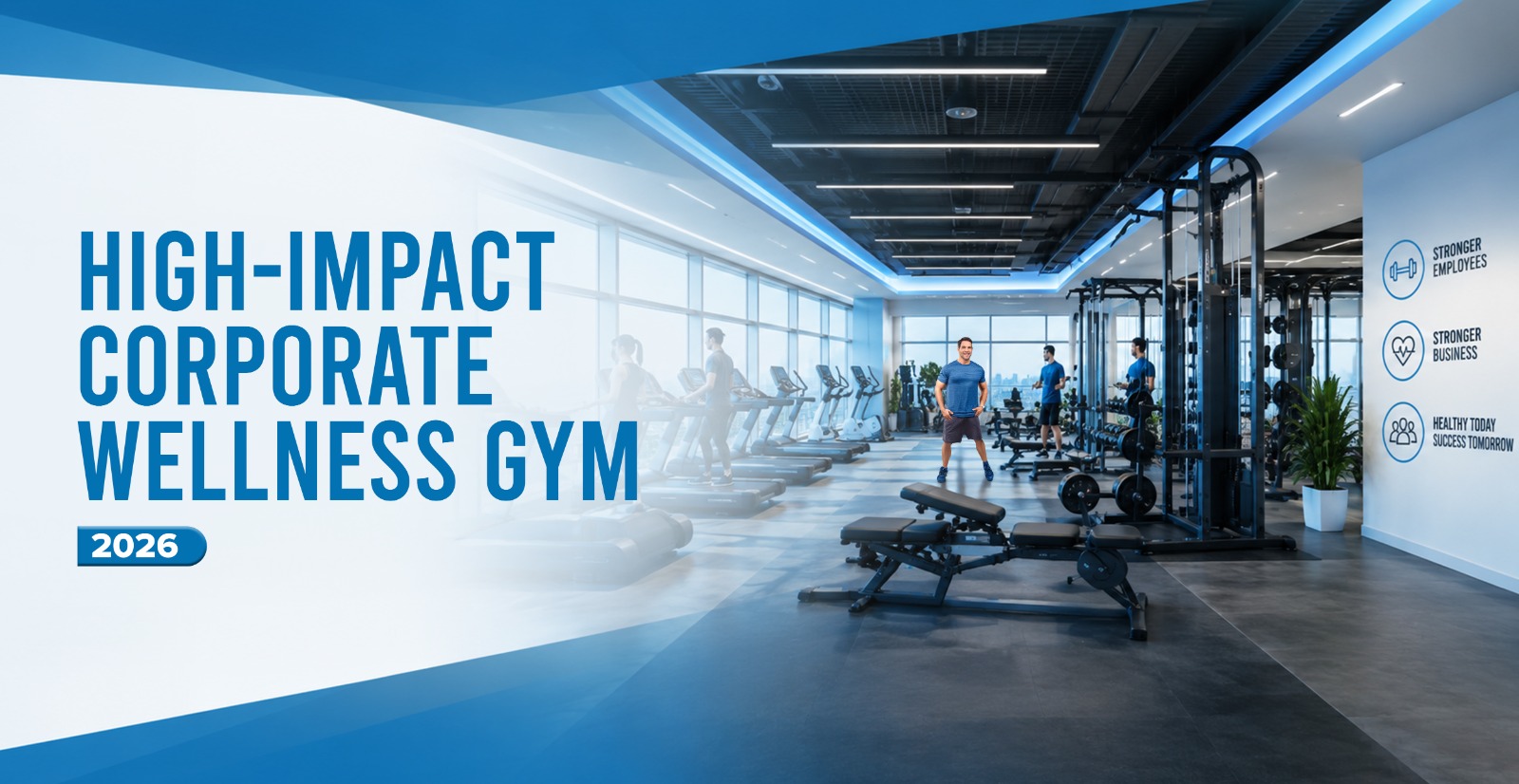 Modern corporate wellness gym